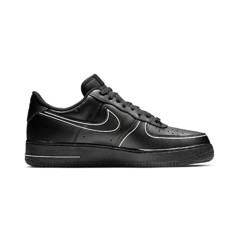 [Custom Dark Party]  Air Force 1 Skateboard Shoes Unisex Low-Top Black/White