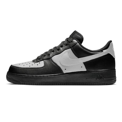 [Custom Dark shadow]  Air Force 1 Skateboarding Shoes Unisex Low-top Black/grey