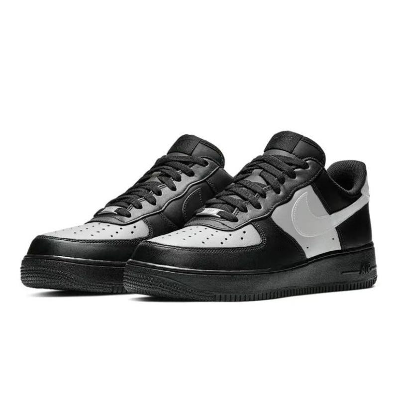 [Custom Dark shadow]  Air Force 1 Skateboarding Shoes Unisex Low-top Black/grey