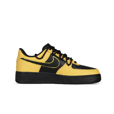 [Custom Absurd copy for both men and women]  Air Force 1 Skateboard Shoes Unisex Low-Top Black/Yellow