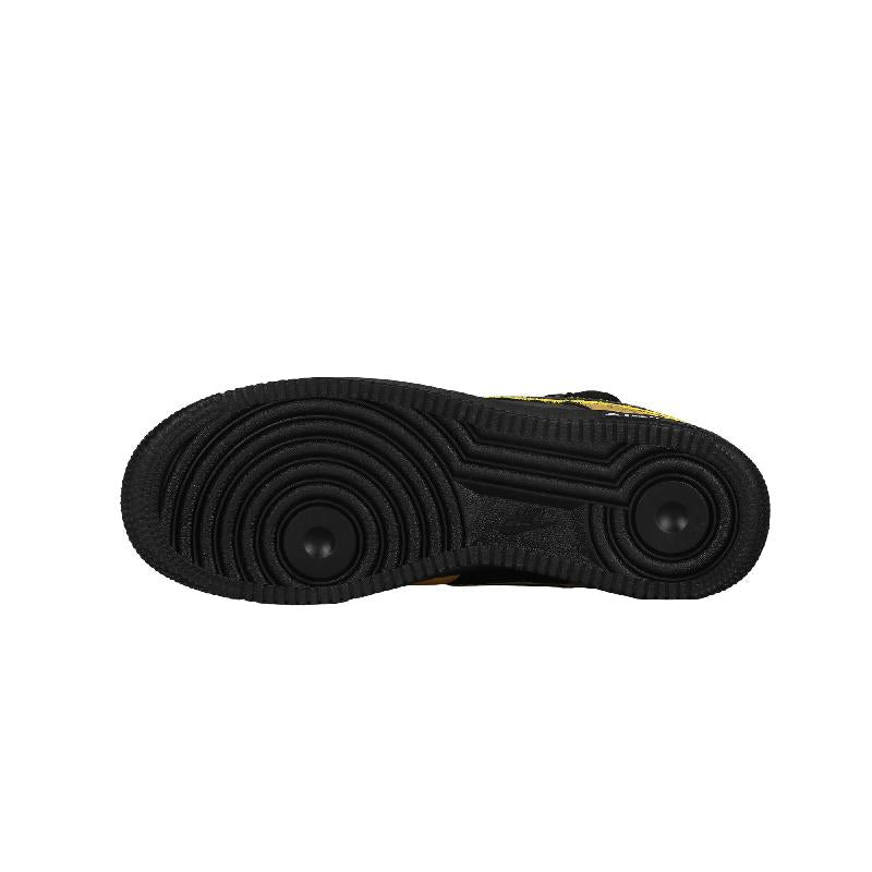 [Custom Absurd copy for both men and women]  Air Force 1 Skateboard Shoes Unisex Low-Top Black/Yellow