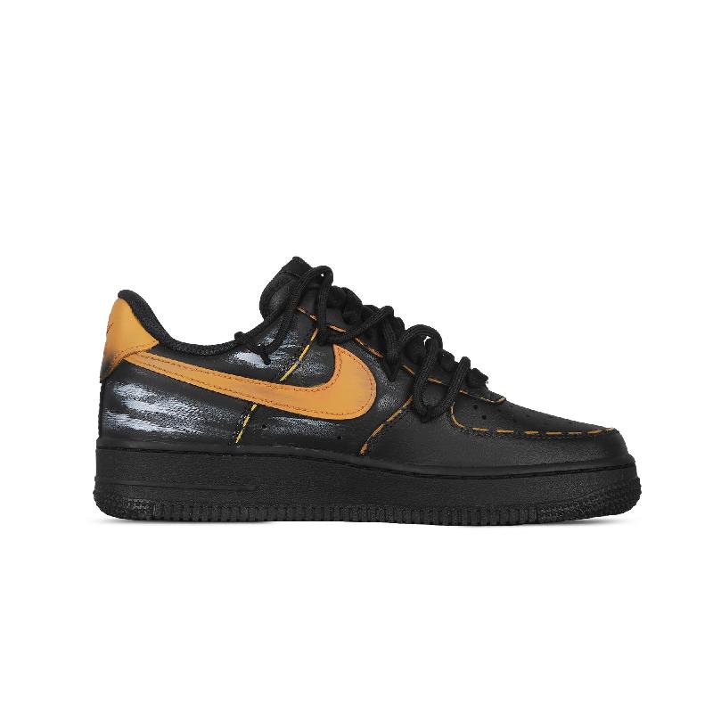 [Custom Men's and women's Alert 2.0]  Air Force 1 Skateboard Shoes Unisex Low-Top Black/Yellow