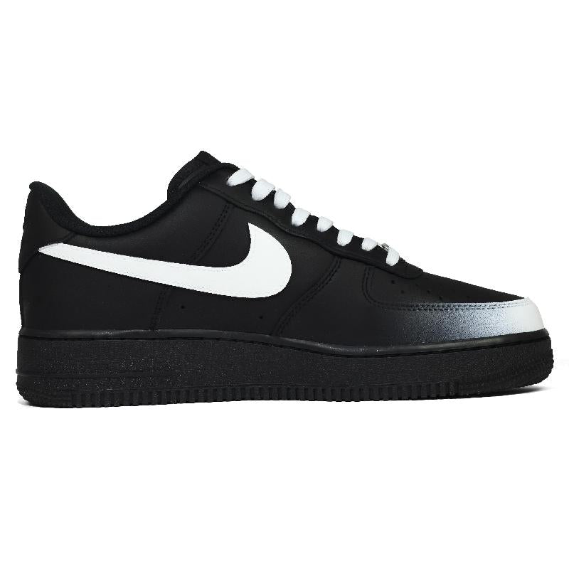 [Custom A black and white crashed meteor of the same style for both men and women]  Air Force 1 Skateboard Shoes Unisex Low-Top Black/White