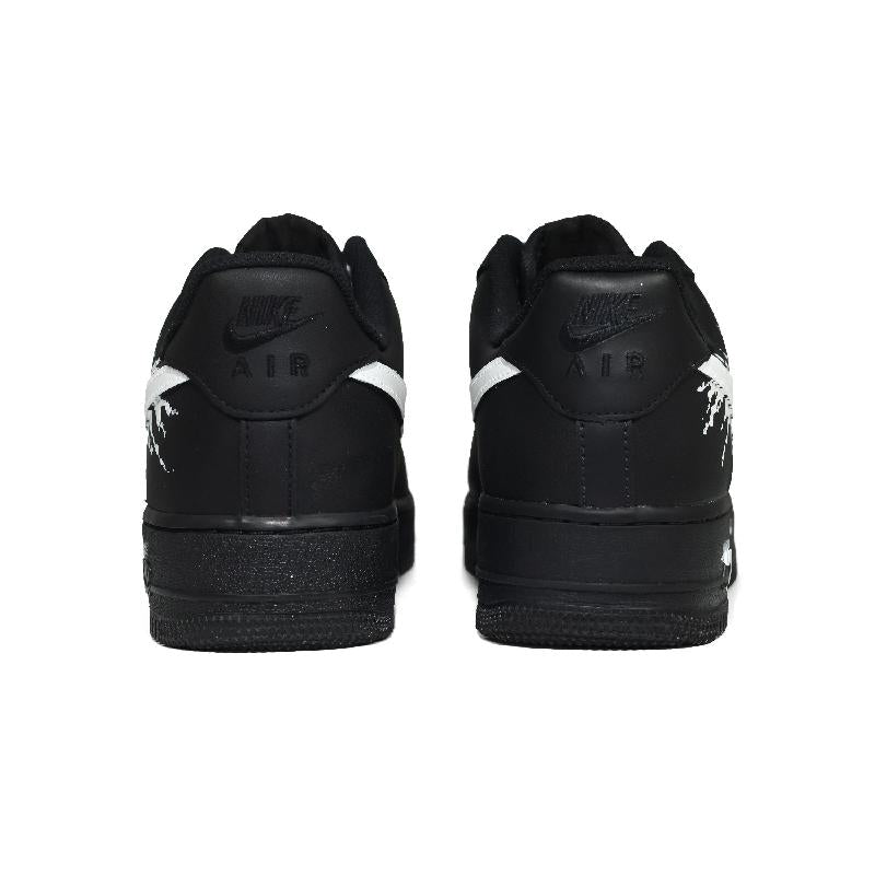 [Custom A black and white crashed meteor of the same style for both men and women]  Air Force 1 Skateboard Shoes Unisex Low-Top Black/White