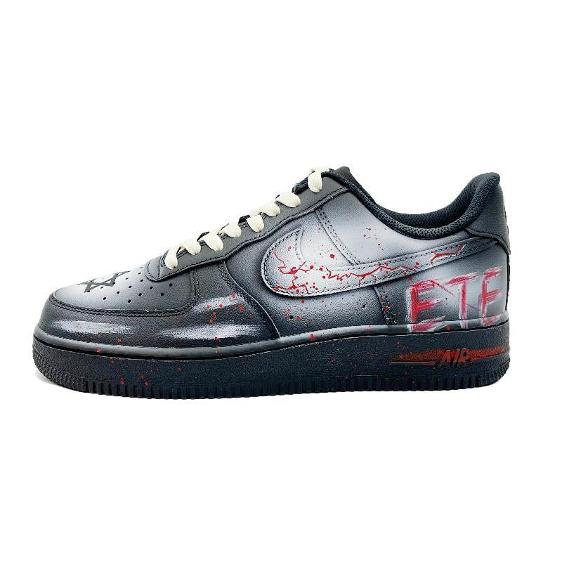 [Custom Eternal celestial body]  Air Force 1 Skateboarding Shoes Unisex Low-top Black/white/red