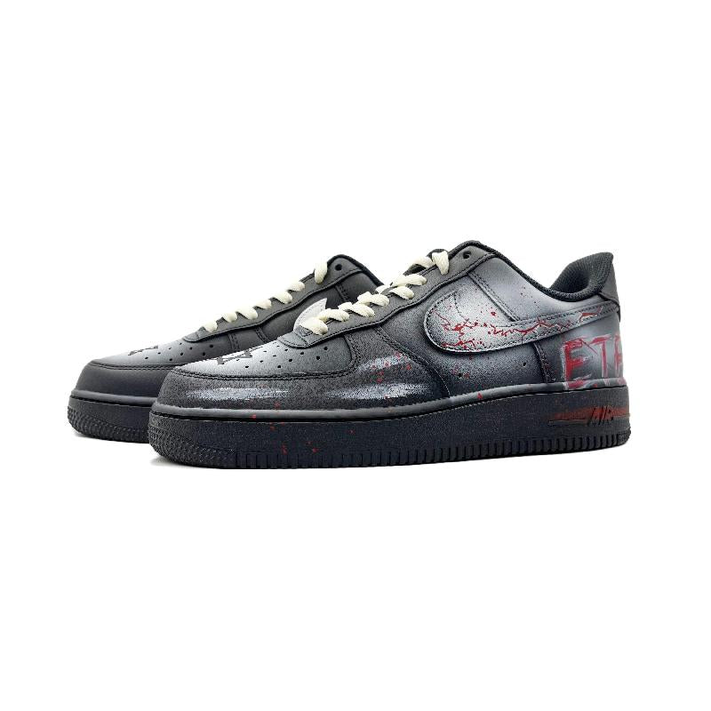 [Custom Eternal celestial body]  Air Force 1 Skateboarding Shoes Unisex Low-top Black/white/red