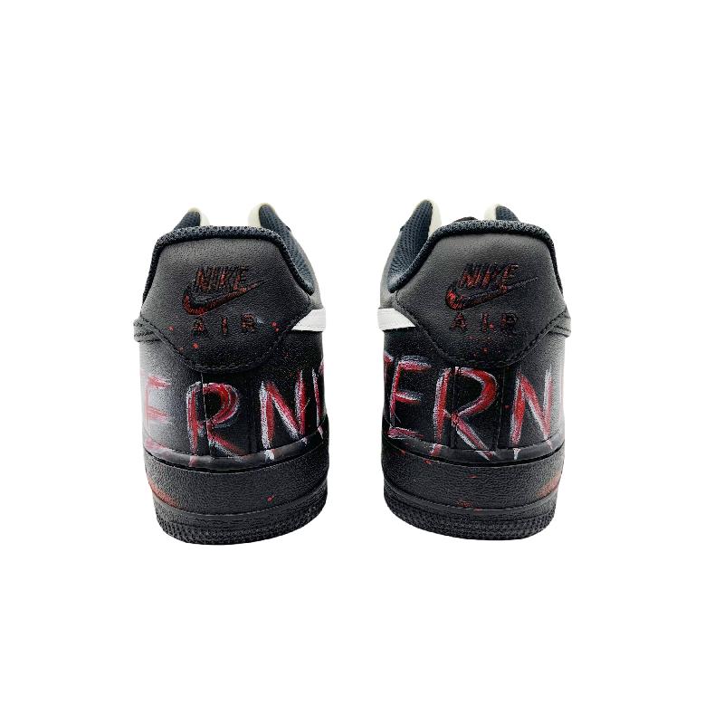 [Custom Eternal celestial body]  Air Force 1 Skateboarding Shoes Unisex Low-top Black/white/red