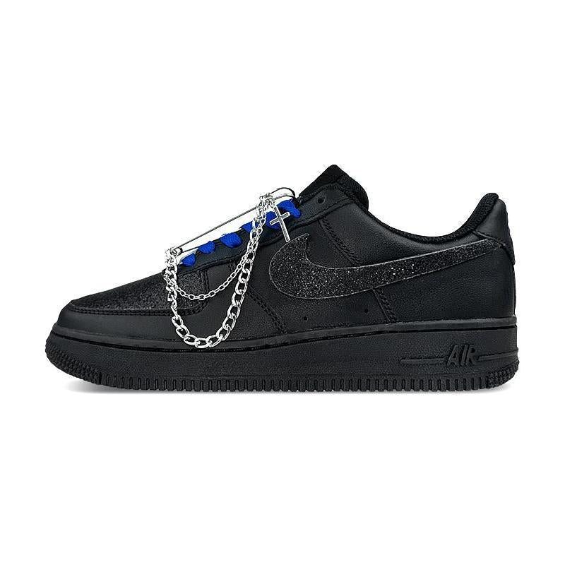 [Custom Men's starry sky blue]  Air Force 1 Skateboarding Shoes Men