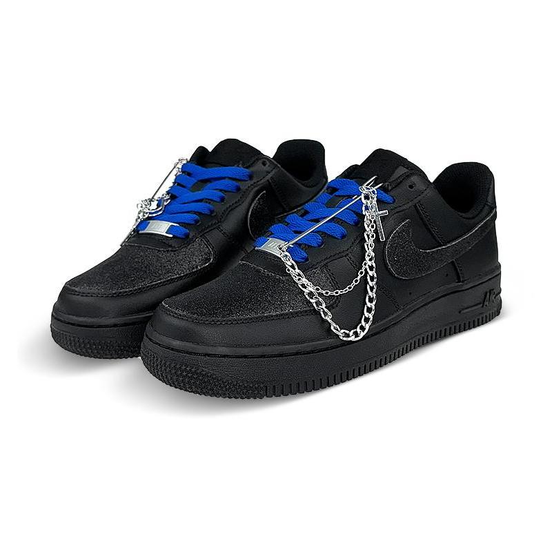 [Custom Men's starry sky blue]  Air Force 1 Skateboarding Shoes Men