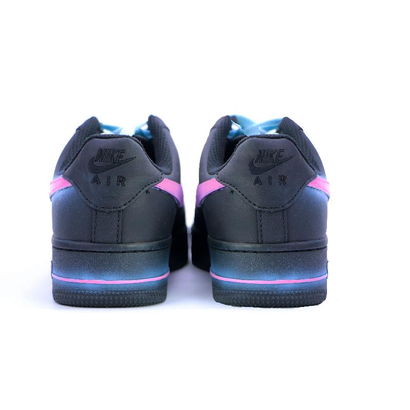 [Custom Dawn]  Air Force 1 Skateboarding Shoes Unisex Low-top Black/pink/blue