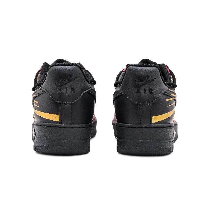 [Custom Helios, the male version of the Sun God]  Air Force 1 Skateboarding Shoes Men Low-top Red/Black/Gold