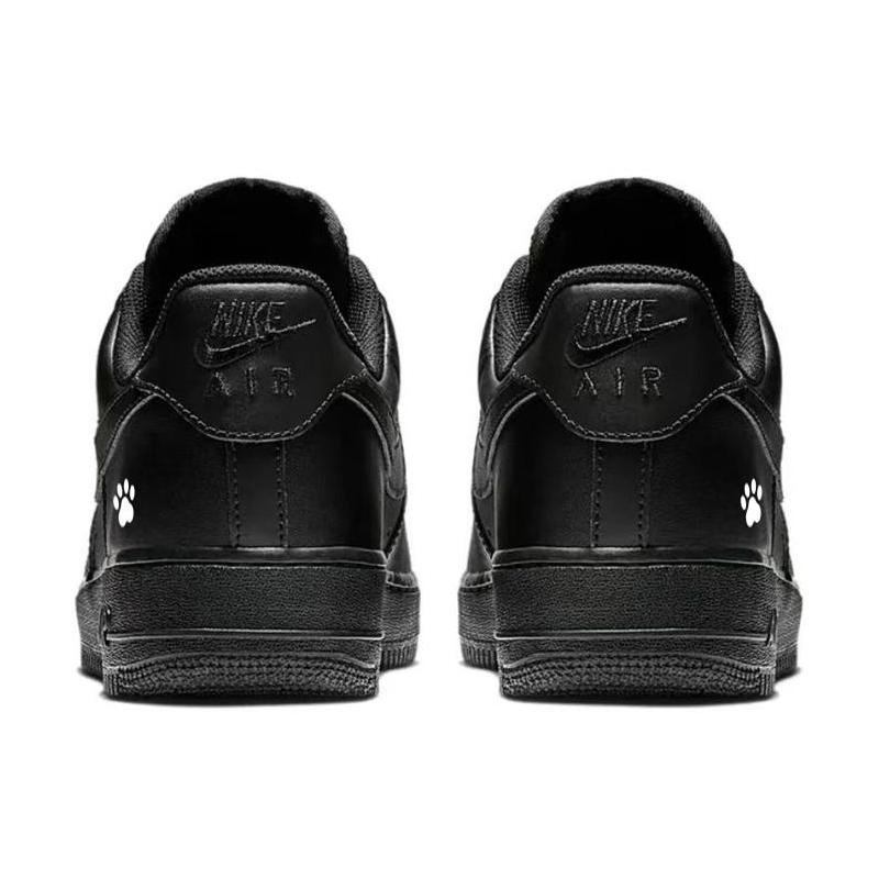 [Custom Lazy panda]  Air Force 1 Skateboarding Shoes Men Low-top Black/white
