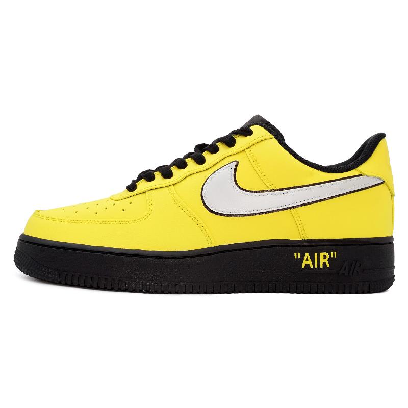 [Custom Mustard yellow for men and women]  Air Force 1 Skateboard Shoes Unisex Low-Top Yellow/Black