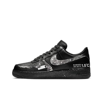 [Custom In a fog]  Air Force 1 Skateboard Shoes Men Low-Top Black