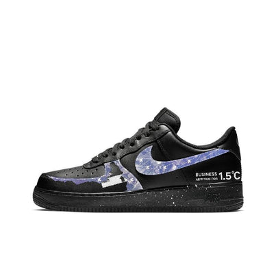 [Custom In a fog]  Air Force 1 Skateboard Shoes Men Low-Top Black
