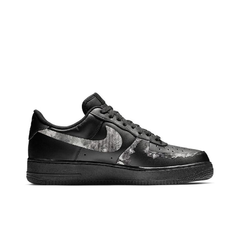 [Custom In a fog]  Air Force 1 Skateboard Shoes Men Low-Top Black