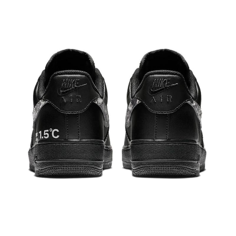 [Custom In a fog]  Air Force 1 Skateboard Shoes Men Low-Top Black