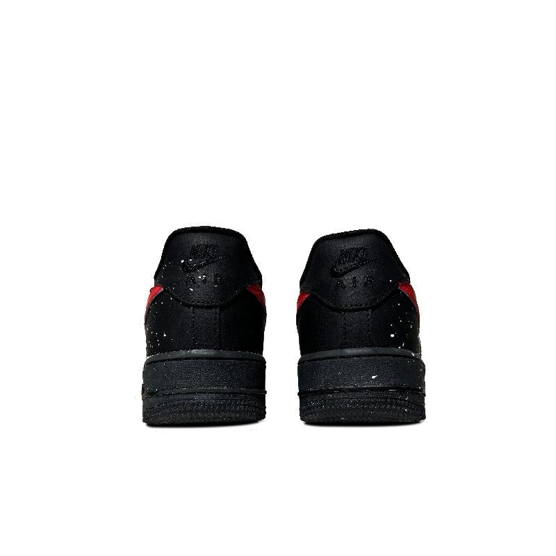 [Custom Red stars all over the sky]  Air Force 1 Anti-Slip Wear-Resistant Low-Top Skateboard Shoes Unisex Black Red