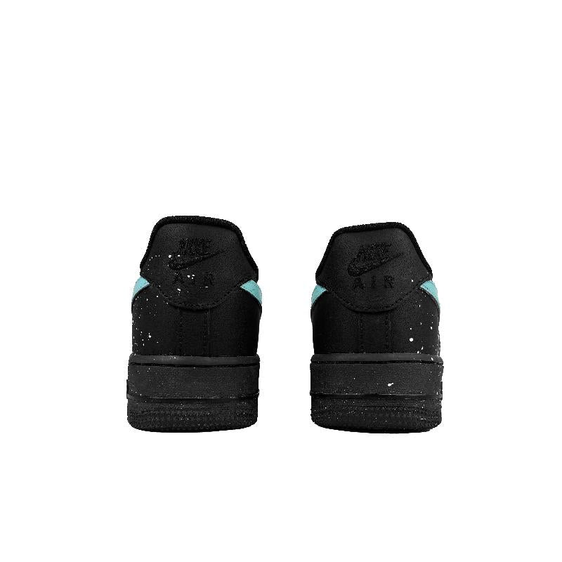 [Custom Tiffany's Starry sky]  Air Force 1 Skateboard Shoes Unisex Low-Top Black/Green/Blue/White