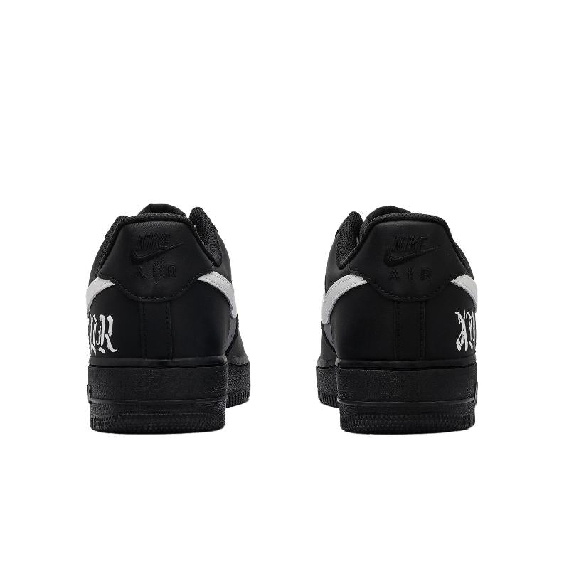 [Custom Black Silver Goth]  Air Force 1 Skateboard Shoes Unisex Low-Top Silver