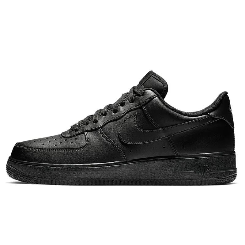 [Custom Black Silver Goth]  Air Force 1 Skateboard Shoes Unisex Low-Top Silver