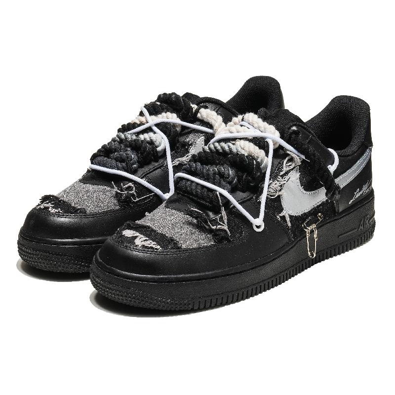 [Custom Those who bind dreams act]  Air Force 1 Skateboarding Shoes Men Low-top Black