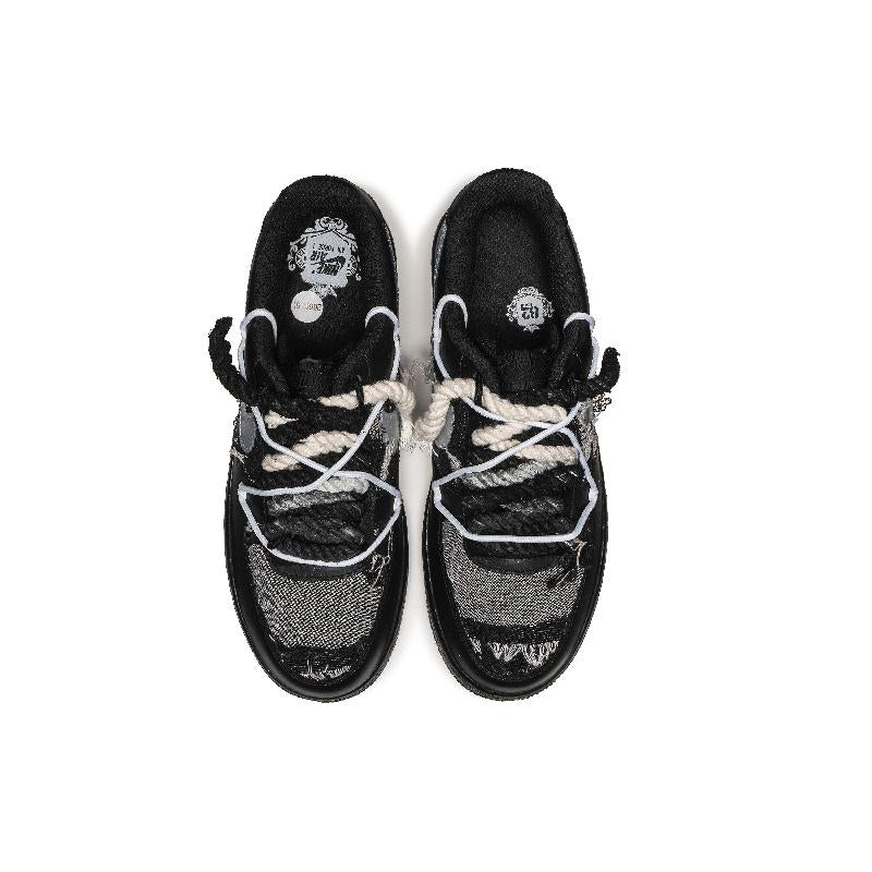 [Custom Those who bind dreams act]  Air Force 1 Skateboarding Shoes Men Low-top Black