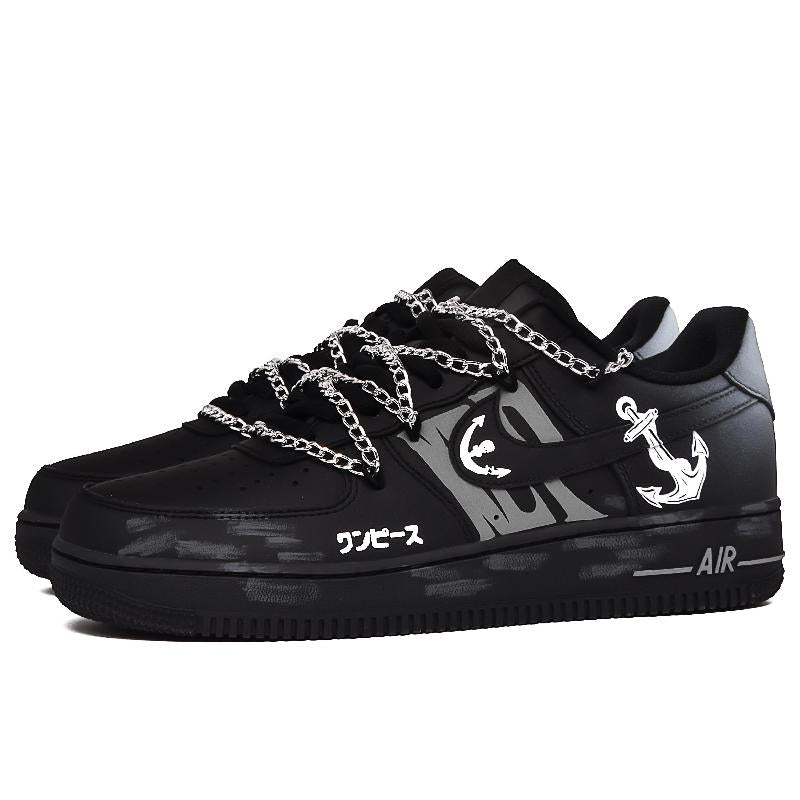 [Custom Kid the Thief]  Air Force 1 Skateboard Shoes Unisex Low-Top Black/White