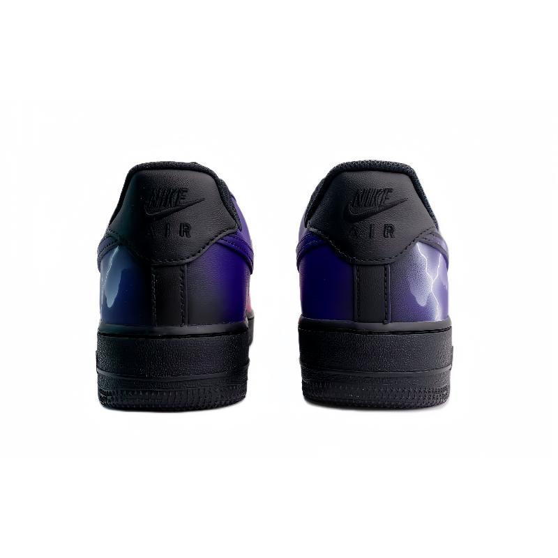 [Custom Interstellar navigation]  Air Force 1 Skateboarding Shoes Unisex Low-top Black/purple/pink
