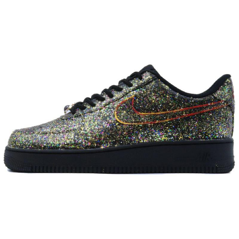 [Custom Male and female starry sky stars]  Air Force 1 Skateboard Shoes Unisex Low-Top Black