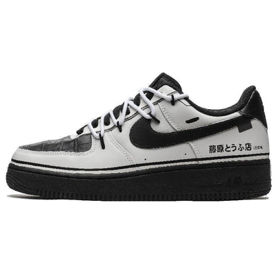[Custom Late at night on the Grey Ridge]  Air Force 1 Skateboarding Shoes Unisex Low-top Black/white