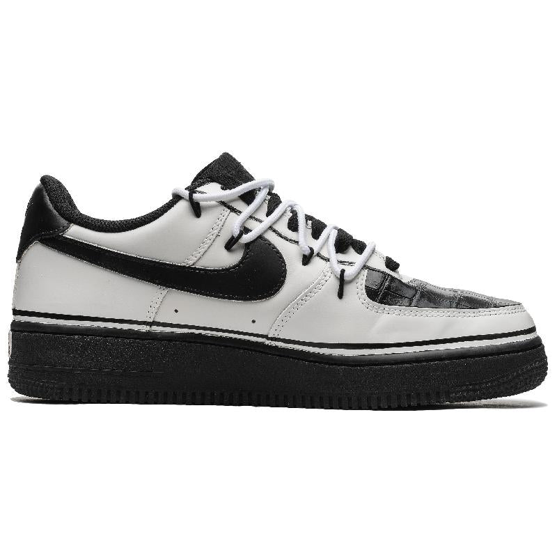 [Custom Late at night on the Grey Ridge]  Air Force 1 Skateboarding Shoes Unisex Low-top Black/white