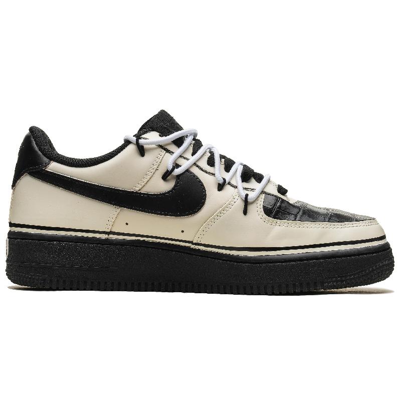 [Custom Hot steps]  Air Force 1 Skateboarding Shoes Unisex Low-top Black