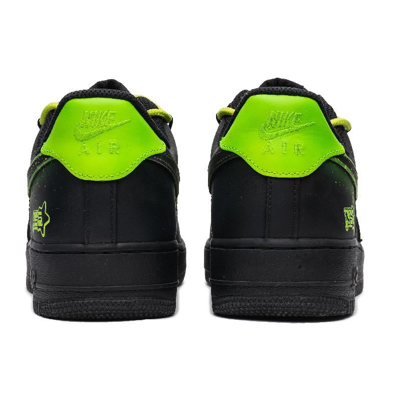 [Custom Men's Green Shadow Storm]  Air Force 1 Skateboarding Shoes Men Low-top Black