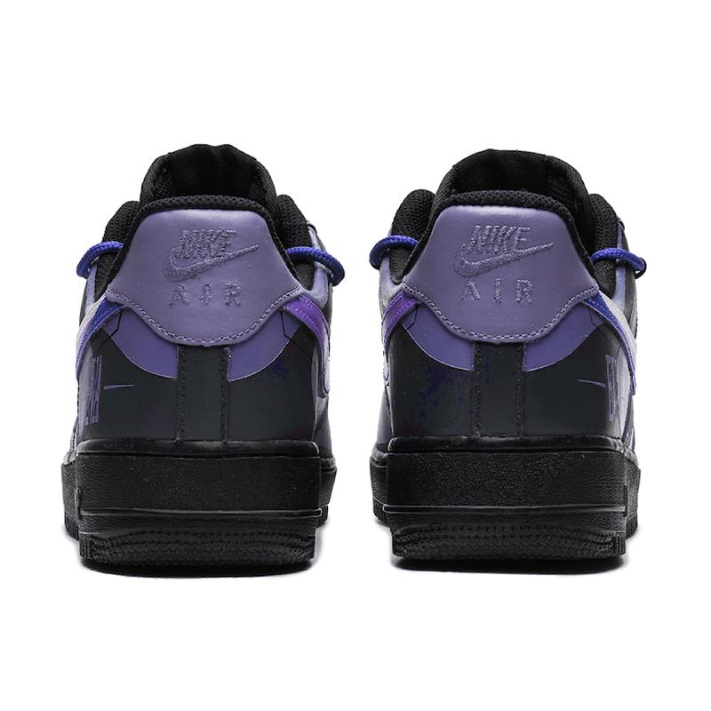 [Custom Purple Obsidian Xing]  Air Force 1 Skateboarding Shoes Unisex Low-top Purple/Black/White