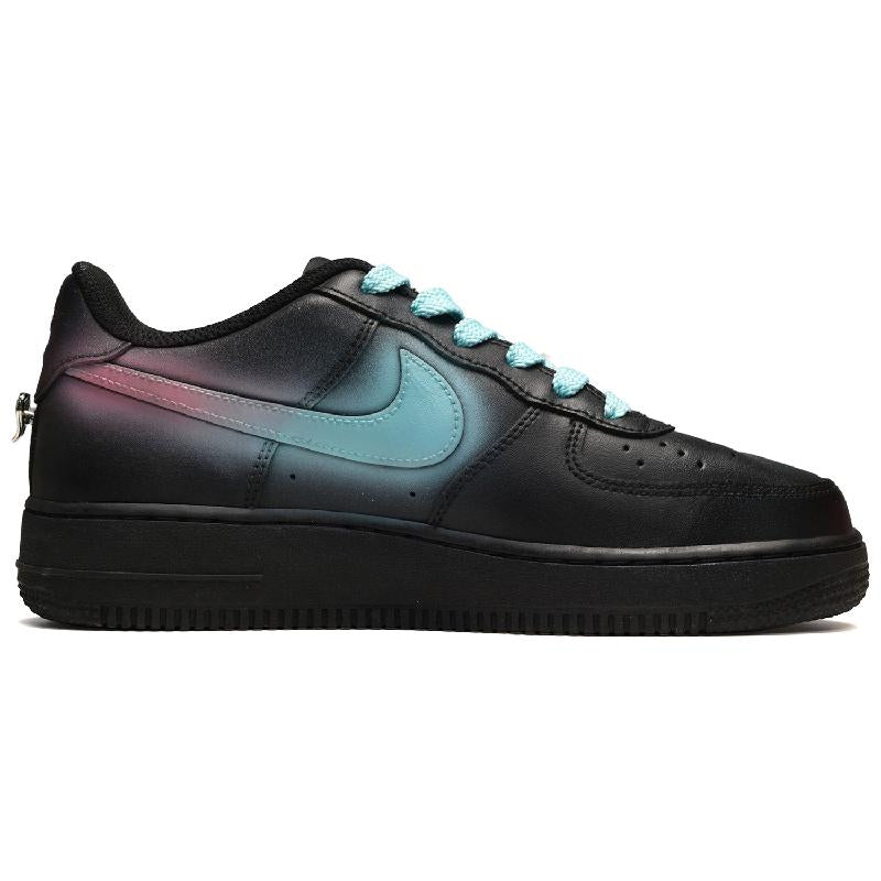 [Custom Male punk bear black, blue and pink]  Air Force 1 Skateboarding Shoes Men