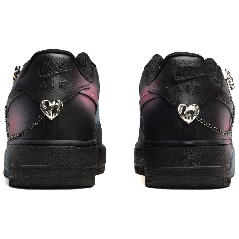 [Custom Male punk bear black, blue and pink]  Air Force 1 Skateboarding Shoes Men