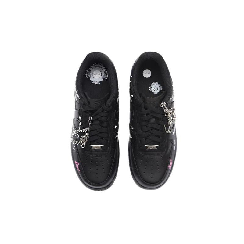 [Custom Men's letter graffiti]  Air Force 1 Skateboarding Shoes Men Low-top