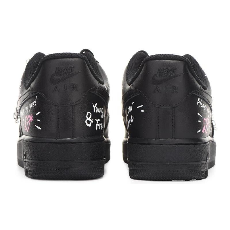 [Custom Men's letter graffiti]  Air Force 1 Skateboarding Shoes Men Low-top