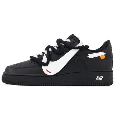 [Custom Break the hook for the future A]  Air Force 1 Skateboarding Shoes Unisex Low-top Silver