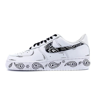 [Custom K men's and women's hand-painted cashew flower designs]  Air Force 1 Skateboarding Shoes Unisex