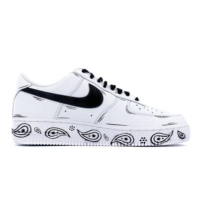 [Custom K men's and women's hand-painted cashew flower designs]  Air Force 1 Skateboarding Shoes Unisex