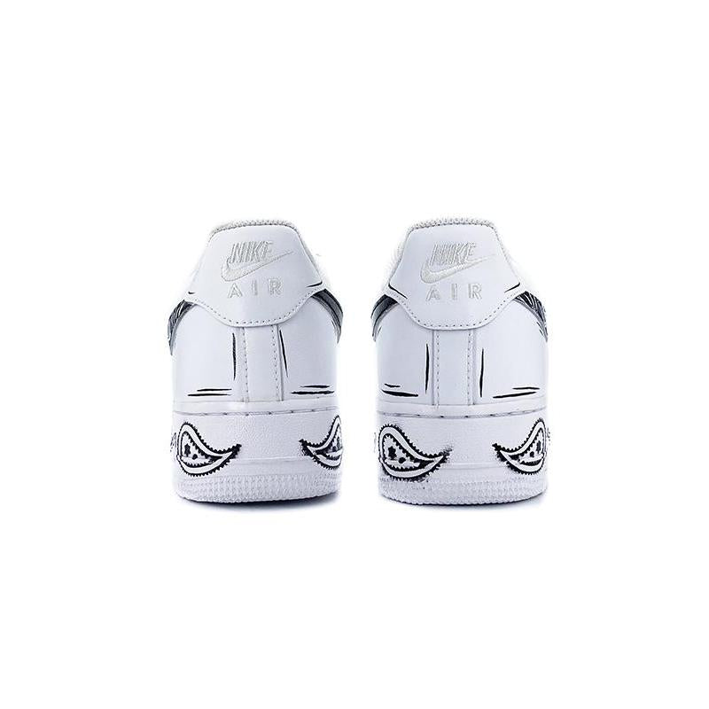 [Custom K men's and women's hand-painted cashew flower designs]  Air Force 1 Skateboarding Shoes Unisex