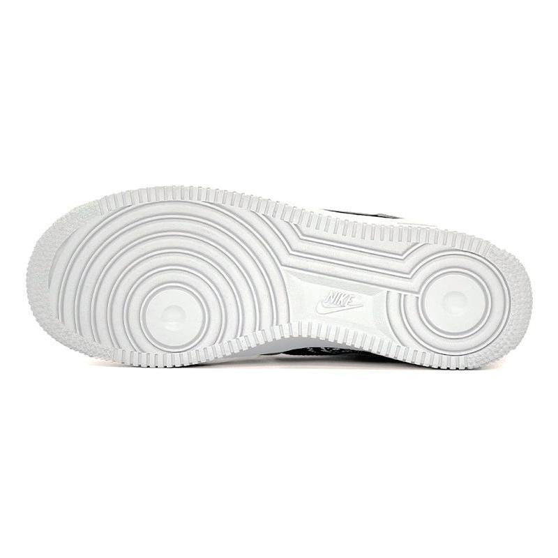 [Custom Four men's spray-painted black, white and gray cashew flower]  Air Force 1 Skateboarding Shoes Men