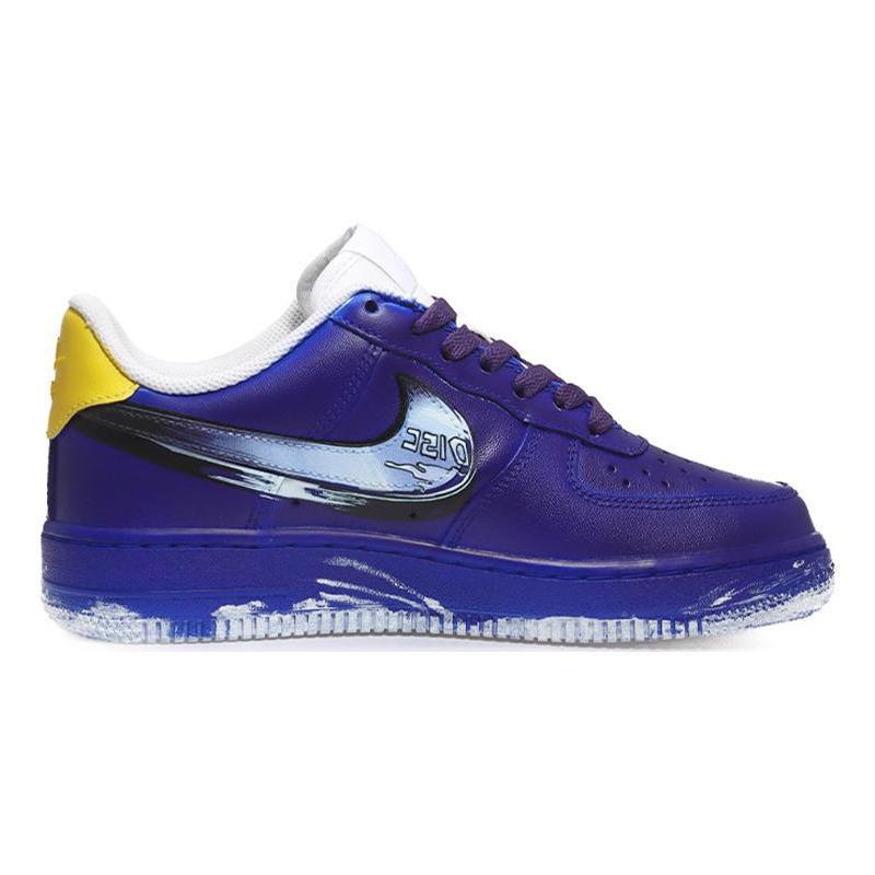 [Custom JOJO is blue and yellow]  Air Force 1 Skateboarding Shoes Men