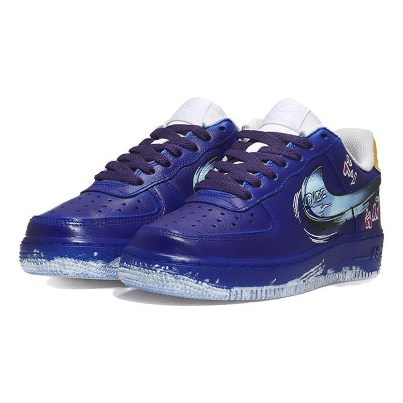 [Custom JOJO is blue and yellow]  Air Force 1 Skateboarding Shoes Men