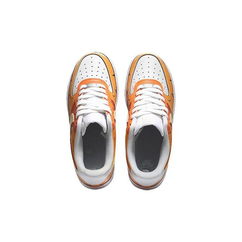 [Custom Comic 2D Orange]  Air Force 1 Skateboarding Shoes Men Low-top Orange