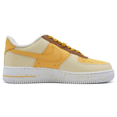 [Custom Brownish-yellow wind language for both men and women]  Air Force 1 Skateboarding Shoes Unisex Low-top Yellow/orange