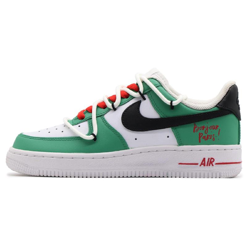 [Custom Men's Heineken]  Air Force 1 Skateboarding Shoes Men Low-top Green/White