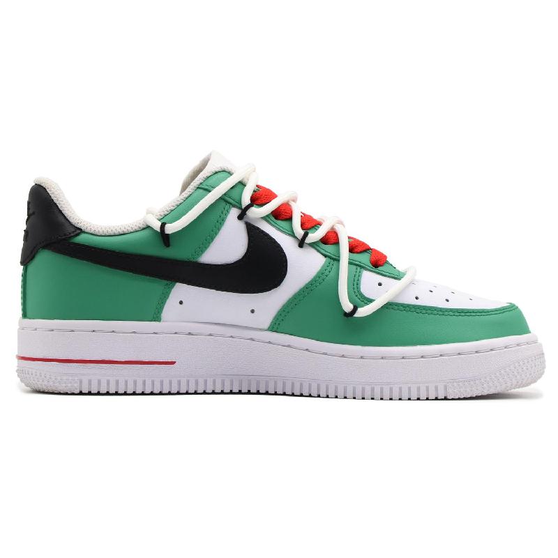 [Custom Men's Heineken]  Air Force 1 Skateboarding Shoes Men Low-top Green/White